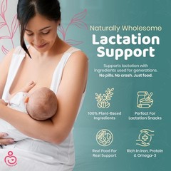 Milkrush Lactation Support Supplement Mix for Breastfeeding Oats Seeds & Almond
