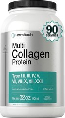 Horbaach Multi Collagen Protein Powder 32oz Types I II III Grass Fed Keto