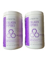 2 Sprouts collagen peptides 20G Collagen 18G Protein Unflavored 10 Oz Lot Of Two