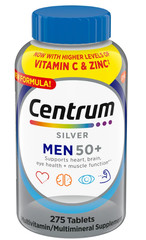 Centrum Silver Men 50+ Multivitamin 275 Tablets Heart Brain Eye Health