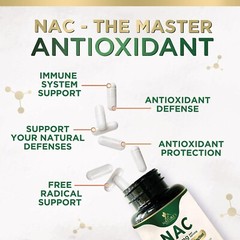 NAC Supplements N-Acetyl L-Cysteine (NAC) 1200 mg, For Lung Immune Liver Health