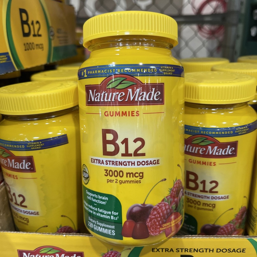 Nature Made B12 Extra Strength 3000 Mcg 220 Gummies EXP Nov /2027