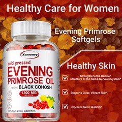 Evening Primrose Oil Capsules 1300mg – Healthy Skin Supports, Hormonal Balance