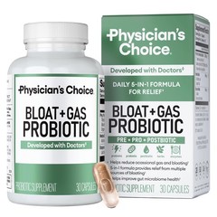 Physicians CHOICE Bloat Gas Probiotic 5-in-1 Proactive Support + Daily Relie…