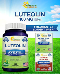 Luteolin 100Mg – 120 Capsules – Luteolin Supplement & Powder Complex Pills Commo