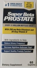 SHIPS N 24 HOURS-Super Beta Prostate Dietary Supplement 60 Caplets