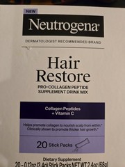 New Hair Restore Neutrogena Pre-Collagen Peptide Supplement 20 Drink Mix Sticks