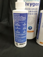 Lot Of 2-32oz + 2-8oz Essential Oxygen Food Grade Hydrogen Peroxide 3% Solution