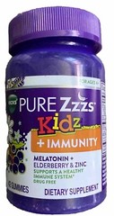 Vicks Pure Zzzs KIDZ + Immunity Melatonin Elderberry & Zinc 42 Gummies