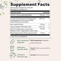2PACK Micro Ingredients Turmeric Curcumin 1,000mg 6-in-1 Complex 120 Capsules