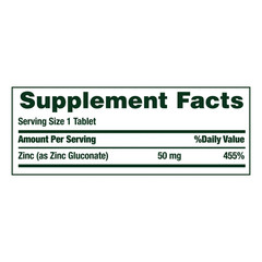 Nature’s Bounty Zinc 50 mg 400 Tablet Support Immume System EXP 10/28