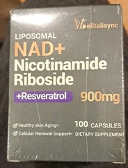 Liposomal Nicotinamide Riboside + Resveratrol 900mg | 100 Capsules | New