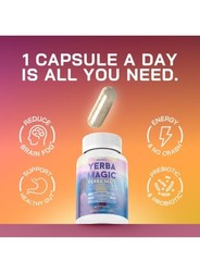 2BOTTLES-Brainista Yerba Magic:100%Pure Unsmoked Yerba Mate,75mg Caffeine,60Caps