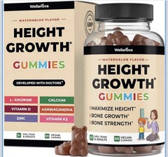 Height Growth Vegan Gummies Calcium Vit D Zinc Vit K2 L Arginine Lot Of 2