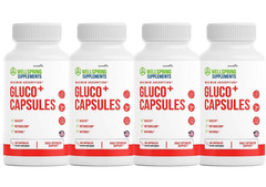 (4 Pack) Gluco+ Advanced Blood Health Support Supplement Gluco Plus Capsules
