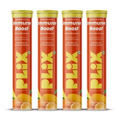 Plix Immune Boost Effervescent With Vitamin C + Amla & Zinc – 60 Tablets