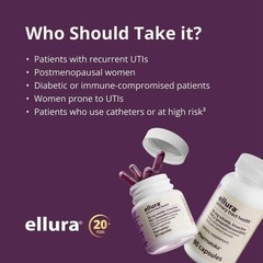 Ellura 36mg Cranberry Capsules 90ct – UTI Support Supplement – Urinary Health