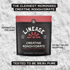 Lineage Provisions Micronized Creatine Monohydrate with Sea Salt – 90 Servings