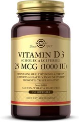 Solgar Vitamin D3 Cholecalciferol 25 mcg 1000 IU 250 Softgels
