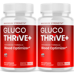(2 Pack) Gluco Thrive Advanced Support Blood Supplement GlucoThrive 120 Capsules
