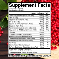 Thyroid Health with Iodine, Bioperine – Thyroid Supplement for Women and Men