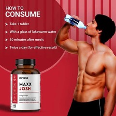 Nirvasa Maxx Josh Testosterone Tablets (500mg) 60 Tab with Ashwagandha Gokshura