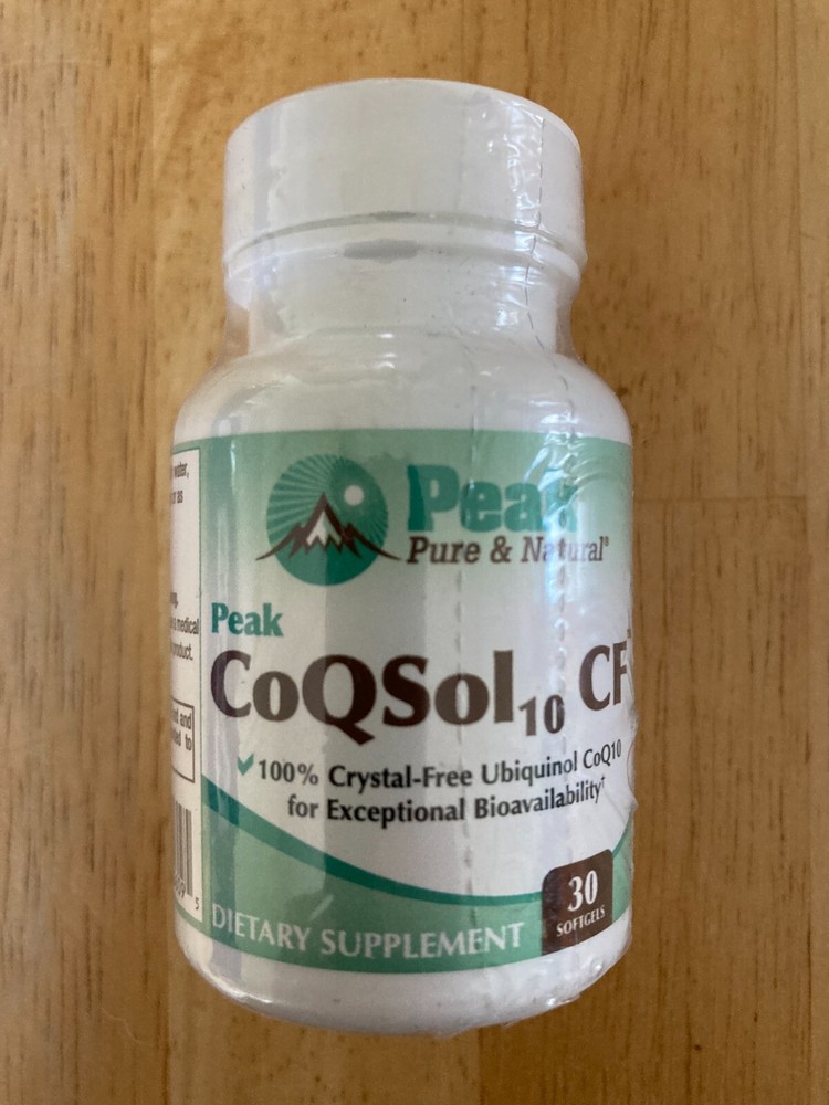 Peak Pure And Natural CoQSol10CF Ubiquinol CoQ10 Supplement 30 Softgel