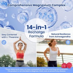 VEV Deep Calm Magnesium Complex 14-in-1 Gummies with 90 Count (Pack of 2)