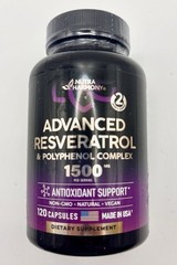 Nutra Harmony Resveratrol 1500mg Polyphenol 120 Capsules/2 mos supply Exp 9/27