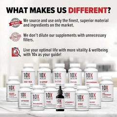 2 Pack 10X Health TMG Supplements – Trimethylglycine Supplement for Liver