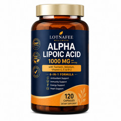 Alpha Lipoic Acid 1000 MG 6-in-1 Formula with Turmeric, Selenium, Vitamin C, E &