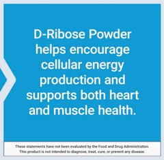 D-RIBOSE POWDER HEALTHY HEART MUSCLE CELL ENERGY 150g (5.29oz) LIFE EXTENSION