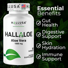 ALOE VERA Digestion Support – Healthy Hydrated Skin – 60 Softgels