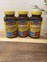 3 Bottles Nature Made Co-Q10 100mg – 40ct Exp: 011/28 – NEW SEALED