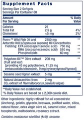 SUPER OMEGA-3 PLUS EPA/DHA FISH OIL Olive Extract KRILL 240 Sgel LIFE EXTENSION