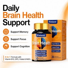 2 Pack Brain Memory and Mood Support Supplement Pills Advanced Formula 60 Caps