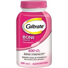 Caltrate Bone Health 600+D3 Calcium Tablets, 200 Ct..+