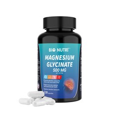 Magnesium Glycinate 500mg – 120 Capsules For Sleep, Stress Relief Support Bone