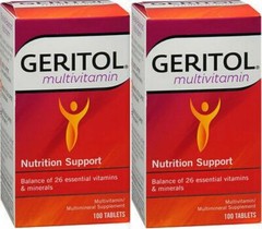 Geritol Vitamins Multivitamin & Mineral Supplement, 100 ct Tablets ( 2 pack )