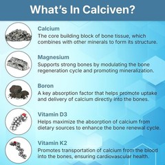 2 Calciven Natural Bone Support Supplement –Bone Density, Non-GMO, Gluten-Free