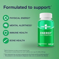 One A Day Energy Daily Essentials Multivitamin 120 Count Mental Alertness Immune