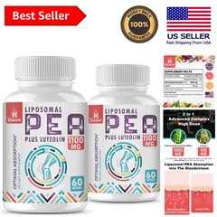 1000mg PEA + 100mg Luteolin Supplement – 120 Softgels for Maximum Wellness