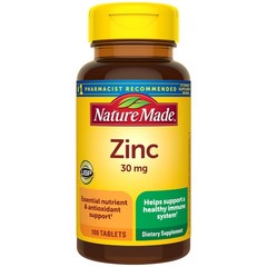 Nature Made Zinc 30 mg, Supplements for Men & 100 Count (Pack of 1)