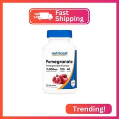 Nutricost Pomegranate Extract 120 Capsules for 40 Servings Per Bottle – Vegan, G