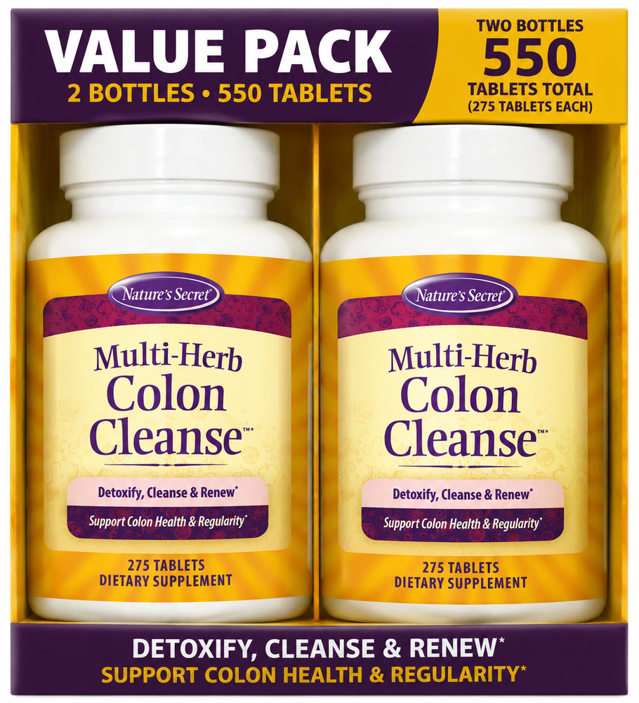 Nature’s Secret Multi-Herb Colon Cleanse 275 Tablets – Pack of 2