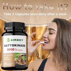 Nattokinase 8000FU – Blood Flow, Heart & Cardiovascular Health, High Quality
