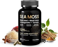 Neumina™ Sea Moss Adaptogen Capsules (90 ct) Vegan – 1215mg – exp 04/2027