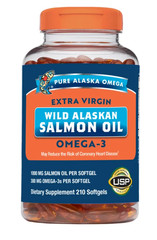 Wild Alaskan Salmon Oil Omega 3 210 Softgels 1000mg Fish Oil Supplement