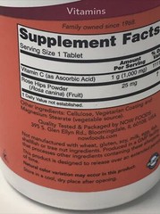 Now Foods C-1000 with Rose Hips 100 Tablets, Exp 01/2025