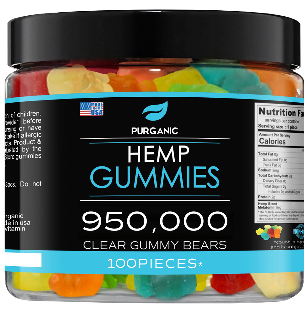 Natural Gummies for Stress Relief – Great for Pain, Insomnia & Anxiety – 100ct